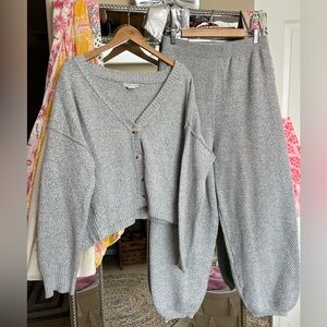 Sincerely Jules Light Gray Knit Sweater Set